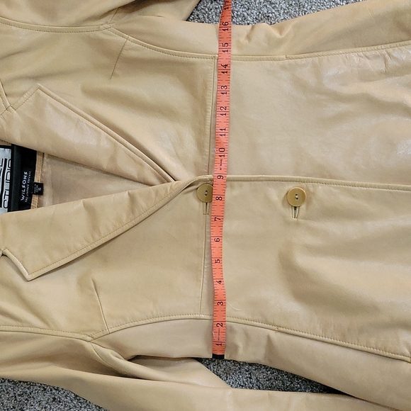 Women's genuine leather lined blazer - Picture 9 of 11